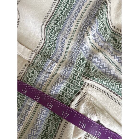 Free People Summer Heat Linen Blend Striped   Romper, Size Large - Picture 7 of 8